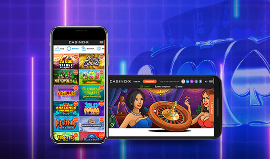 Casino X i ulike mobile enheter.