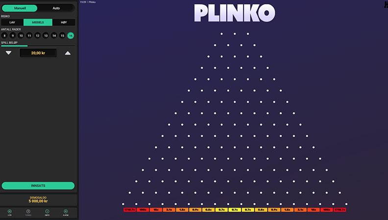 De Plinko demo spill