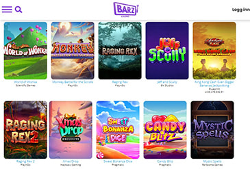 Barz Casino spillutvalg