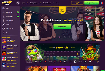 Bizzo Casino hjemmeside