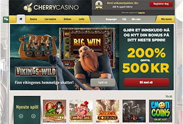 CherryCasino hjemmeside lite bilde