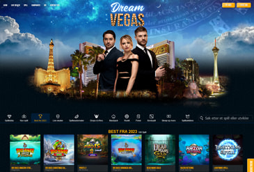 Hjemmesiden til Dream Vegas