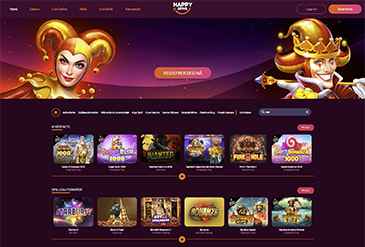HappySpins hjemmeside