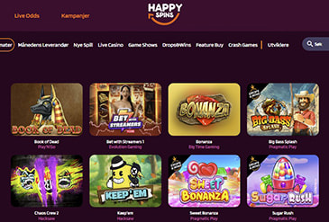 HappySpins spillutvalg