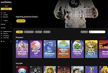 JustCasino hjemmeside