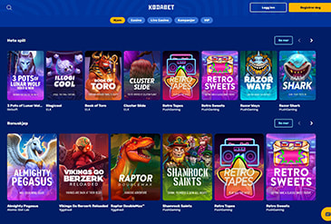 Bildet viser et utdrag fra Kodabet forsiden