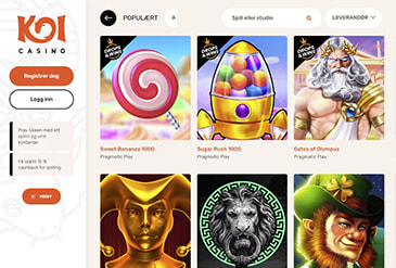 Koi Casino spillutvalg