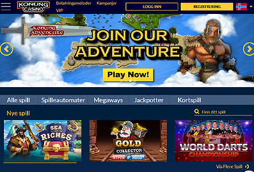 Konung Casino hjemmeside