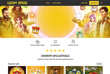 Lucky Spins hjemmeside