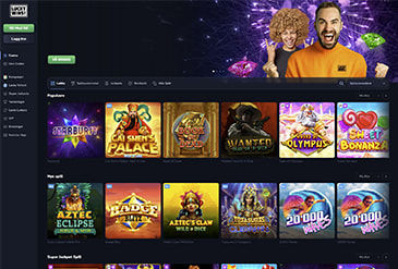 LuckyWins hjemmeside