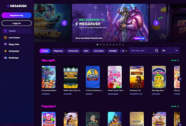 MegaRush hjemmeside