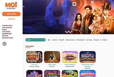 MoiCasino hjemmeside