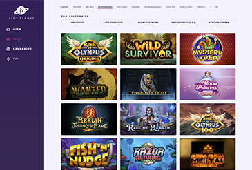 Slot Planet spillutvalg