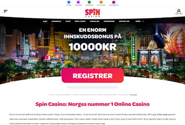 Spin Casino hjemmeside