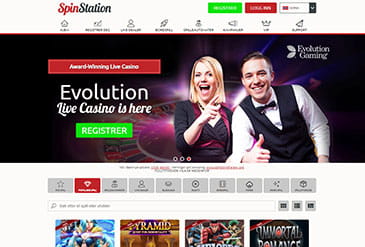 Spin Station hjemmeside
