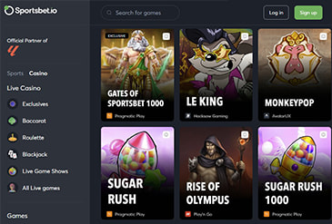 Sportsbet.io spillutvalg