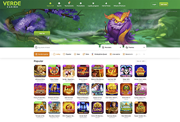 Verde Casino hjemmeside