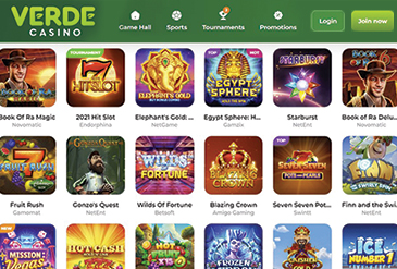 Verde Casino spillutvalg