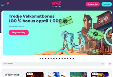 WildFortune hjemmeside