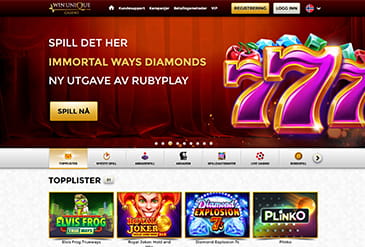 Win Unique Casino hjemmeside